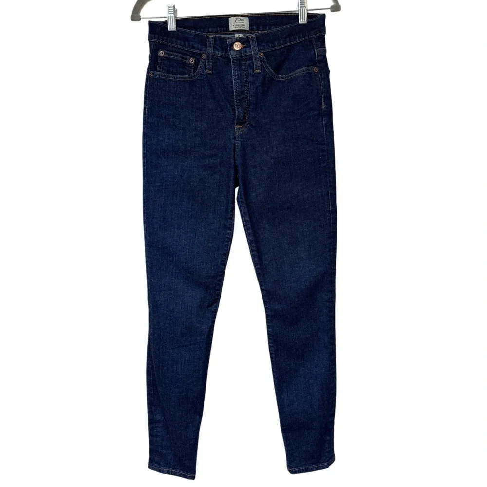 {J. Crew} 9” High-Rise Toothpick Classic Rinse Wash Skinny Stretch Denim